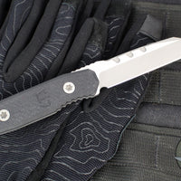 Blackside Customs Americana- SCRATCH DEAL- Covert- Reverse Tanto Edge- Two Tone Gray Matter Blade Finish- Black G-10 Scales BSC-AMCO-GMK-BLKG10 USED