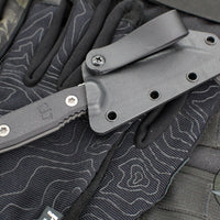 Blackside Customs Americana- SCRATCH DEAL- Covert- Reverse Tanto Edge- Two Tone Gray Matter Blade Finish- Black G-10 Scales BSC-AMCO-GMK-BLKG10 USED