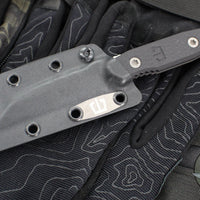 Blackside Customs Americana- SCRATCH DEAL- Covert- Reverse Tanto Edge- Two Tone Gray Matter Blade Finish- Black G-10 Scales BSC-AMCO-GMK-BLKG10 USED
