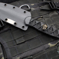 Blackside Customs Phase 7 SDM- Double Edge Dagger - Bastinelli Wrapped Handle With Starlingear Menuki- Magnacut Sumi Finished Blade BSC-P7SDM-BAST-STAR-SUMI