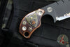 Blackside Customs/Strider Knives SLCC Fixed Blade- Tanto Edge- Custom Starlingear One-Off Copper Scales- Sumi Finished Blade