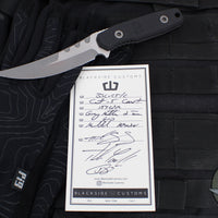 Blackside Customs Cat 5- Covert- Persian- Gray Matter Blade Finish- Black G-10 Scales BSC-PERCO-GM-BLKG10