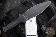 Blackside Customs Fairgate Smachet- Double Edge - Black G-10 Handle Scales- Black Finished PSB27 Blade- Black HW BSC-FAIR-BLK-BLKG10