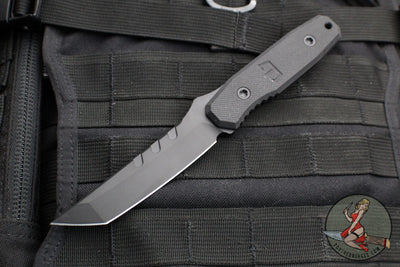 Blackside Customs Kimura Fixed Blade - Black Blade Finish- Black G-10 Scales- Black HW BSC-K1-BLK-BLKG10