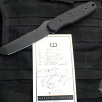 Blackside Customs Kimura Fixed Blade - Black Blade Finish- Black G-10 Scales- Black HW BSC-K1-BLK-BLKG10