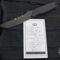 Blackside Customs Kimura Fixed Blade - Bounty Hunter Blade Finish- Black G-10 Scales BSC-K1-BOUNTY-BLKG10