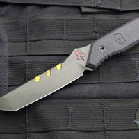 Blackside Customs Kimura Fixed Blade - Bounty Hunter Blade Finish- Black G-10 Scales BSC-K1-BOUNTY-BLKG10