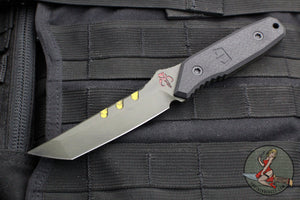 Blackside Customs Kimura Fixed Blade - Bounty Hunter Blade Finish- Black G-10 Scales BSC-K1-BOUNTY-BLKG10