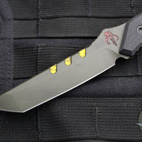 Blackside Customs Kimura Fixed Blade - Bounty Hunter Blade Finish- Black G-10 Scales BSC-K1-BOUNTY-BLKG10