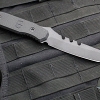 Blackside Customs Kimura Fixed Blade - Reaper Back Cut- Black Blade Finish- Black G-10 Scales BSC-K1-REAPER-BLK-BLKG10