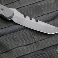 Blackside Customs Kimura Fixed Blade - Reaper Back Cut- Black Blade Finish- Black G-10 Scales BSC-K1-REAPER-BLK-BLKG10