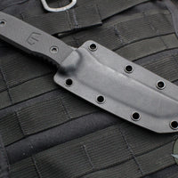 Blackside Customs Kimura Fixed Blade - Reaper Back Cut- Black Blade Finish- Black G-10 Scales BSC-K1-REAPER-BLK-BLKG10