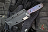 Blackside Customs Kimura Fixed Blade - Reaper Back Cut- Black Blade Finish- Flamed Titanium Scales BSC-K1-REAPER-BLK-FLTI