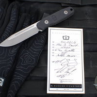 Blackside Customs Plan B- Covert- Gray Matter Finish- Black G-10 Scales BSC-PBCO-GM-BLKG10