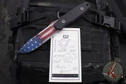 Blackside Customs Plan B Fixed Blade - Black G-10 Handle Scales- Old Glory Graphic BSC-PB-BLK-OLDGLORY