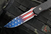 Blackside Customs Plan B Fixed Blade - Black G-10 Handle Scales- Old Glory Graphic BSC-PB-BLK-OLDGLORY