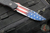 Blackside Customs Plan B Fixed Blade - Black G-10 Handle Scales- Old Glory Graphic BSC-PB-BLK-OLDGLORY