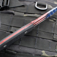 Blackside Customs Plan B Fixed Blade - Black G-10 Handle Scales- Old Glory Graphic BSC-PB-BLK-OLDGLORY