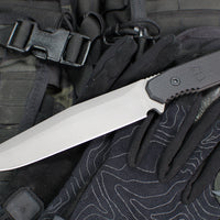 Blackside Customs Recon 1 Fixed Blade- Gray Matter Finish- Black G-10 Scales BSC-ROG1-GM-BLKG10