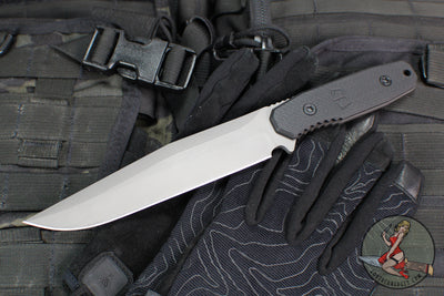 Blackside Customs Recon 1 Fixed Blade- Gray Matter Finish- Black G-10 Scales BSC-ROG1-GM-BLKG10