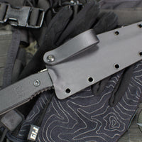 Blackside Customs Recon 1 Fixed Blade- Gray Matter Finish- Black G-10 Scales BSC-ROG1-GM-BLKG10