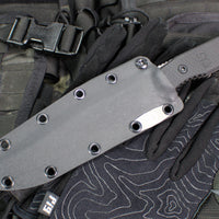 Blackside Customs Recon 1 Fixed Blade- Gray Matter Finish- Black G-10 Scales BSC-ROG1-GM-BLKG10