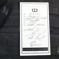 Blackside Customs Recon 1 Fixed Blade- Gray Matter Finished Saw Back Blade- Black G-10 Scales BSC-ROG1-GMSAW-BLKG10