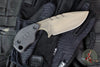 Blackside Customs/Strider Knives SLCC Fixed Blade- Drop Point Edge- Black G-10 Scale- Distressed OD Green Finished Magnacut Blade