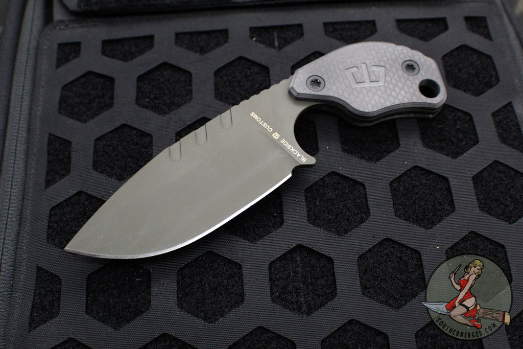 Blackside Customs/Strider Knives SLCC Fixed Blade- Drop Point Edge- Ca ...