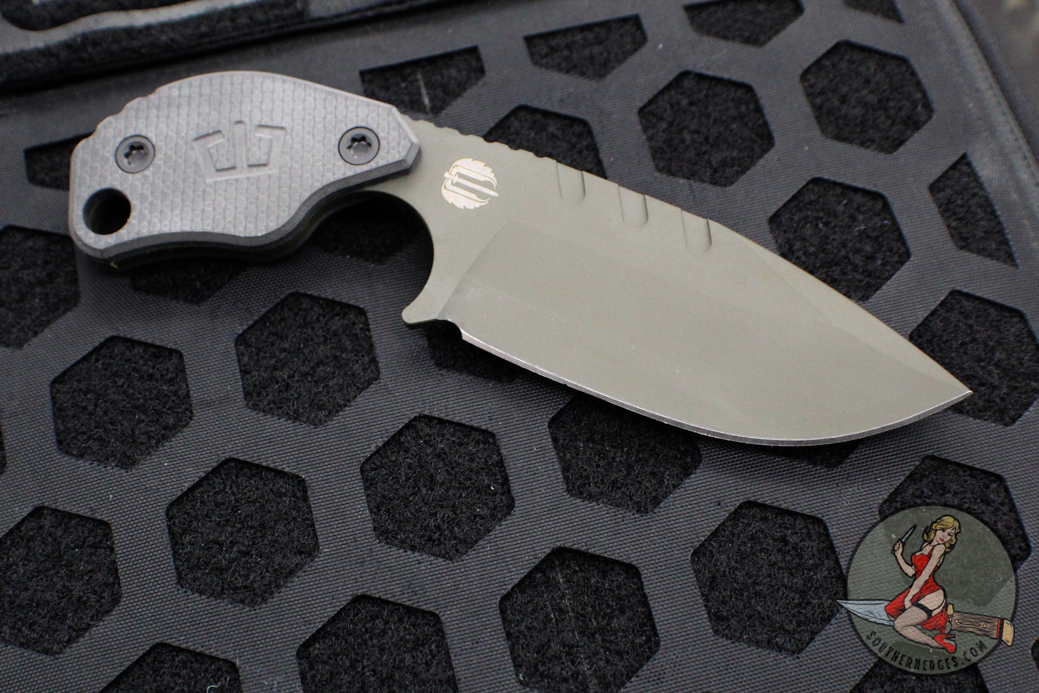 Blackside Customs/Strider Knives SLCC Fixed Blade- Drop Point Edge- Ca ...