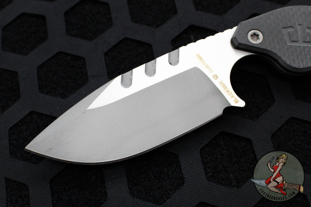 Blackside Customs/Strider Knives SLCC Fixed Blade- Drop Point Edge- Ca ...