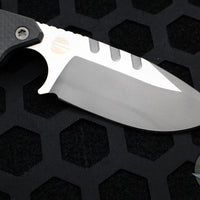 Blackside Customs/Strider Knives SLCC Fixed Blade- Drop Point Edge- Carbon Fiber Scale- Two Tone Gray Matter Blade Finish