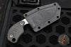 Blackside Customs/Strider Knives SLCC Fixed Blade- Drop Point Edge- Carbon Fiber Scale- Two Tone Gray Matter Blade Finish