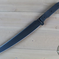 Blackside Customs Tokya Drifter Fixed Blade Wakizashi- Black Blade Finish- Black G-10 Scales- Black HW BSC-TD-BLK-BLKG10