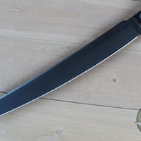 Blackside Customs Tokya Drifter Fixed Blade Wakizashi- Black Blade Finish- Black G-10 Scales- Black HW BSC-TD-BLK-BLKG10