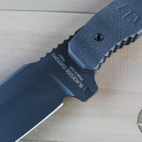 Blackside Customs Tokya Drifter Fixed Blade Wakizashi- Black Blade Finish- Black G-10 Scales- Black HW BSC-TD-BLK-BLKG10