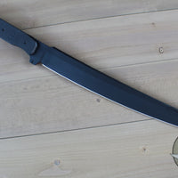 Blackside Customs Tokya Drifter Fixed Blade Wakizashi- Black Blade Finish- Black G-10 Scales- Black HW BSC-TD-BLK-BLKG10