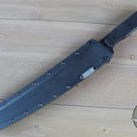 Blackside Customs Tokya Drifter Fixed Blade Wakizashi- Black Blade Finish- Black G-10 Scales- Black HW BSC-TD-BLK-BLKG10