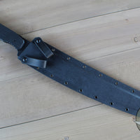 Blackside Customs Tokya Drifter Fixed Blade Wakizashi- Black Blade Finish- Black G-10 Scales- Black HW BSC-TD-BLK-BLKG10