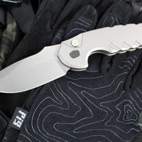 Blackside Customs Bad Idea- OTS Auto Knife- Titanium Handle- Magnacut Matte Stonewash Blade- Copper Backspacer BSC-BA-TI-SW-CU