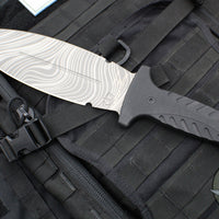 Blackside Customs Fairgate Smachet- Double Edge - Black G-10 Handle Scales- Beskar Finished PSB27 Blade BSC-FAIR-BESKAR-BLKG10