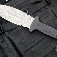 Blackside Customs Fairgate Smachet- Double Edge - Black G-10 Handle Scales- Beskar Finished PSB27 Blade BSC-FAIR-BESKAR-BLKG10
