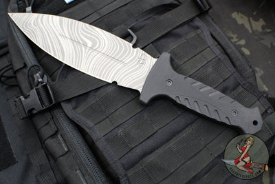 Blackside Customs Fairgate Smachet- Double Edge - Black G-10 Handle Scales- Beskar Finished PSB27 Blade BSC-FAIR-BESKAR-BLKG10