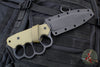 Blackside Customs Trench Boss- Single Edge Dagger - OD Green G-10 Handle Scales- Black Blade- Black Hardware