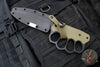 Blackside Customs Trench Boss- Single Edge Dagger - OD Green G-10 Handle Scales- Black Blade- Black Hardware