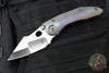 Borka Blades Custom Stitch- Cosmic Finished Titanium Handles and Clip- Satin Nightmare Grind Blade USN 2023