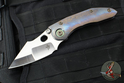 Borka Blades Custom Stitch- Cosmic Finished Titanium Handles and Clip- Satin Nightmare Grind Blade USN 2023