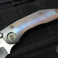 Borka Blades Custom Stitch- Cosmic Finished Titanium Handles and Clip- Satin Nightmare Grind Blade USN 2023