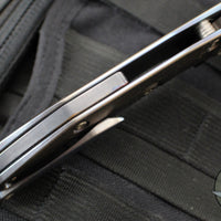 Borka Blades Custom Stitch- Cosmic Finished Titanium Handles and Clip- Satin Nightmare Grind Blade USN 2023