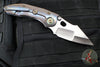 Borka Blades Custom Stitch- Cosmic Finished Titanium Handles and Clip- Satin Nightmare Grind Blade USN 2023
